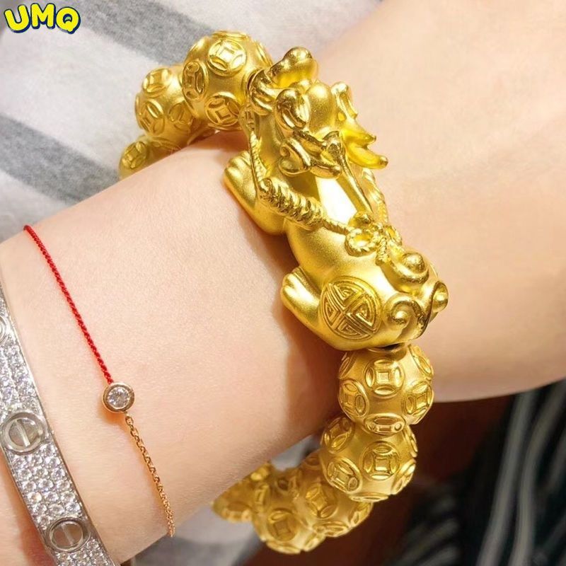 Bracelet Beaded Men - Pulseira Pixiu Pura Banhada a 18K