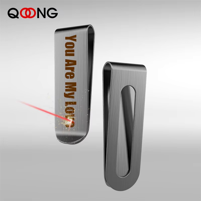 Money Clip Slim - Lettering personalizado 2 estilos de aço