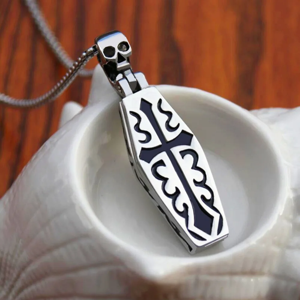 Men'S Vampire Accessories - Colar de pingente de caveira gótica