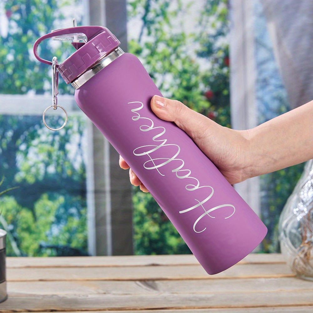Flask Stainless Steel - Personalização de Nome: Garrafa de Água
