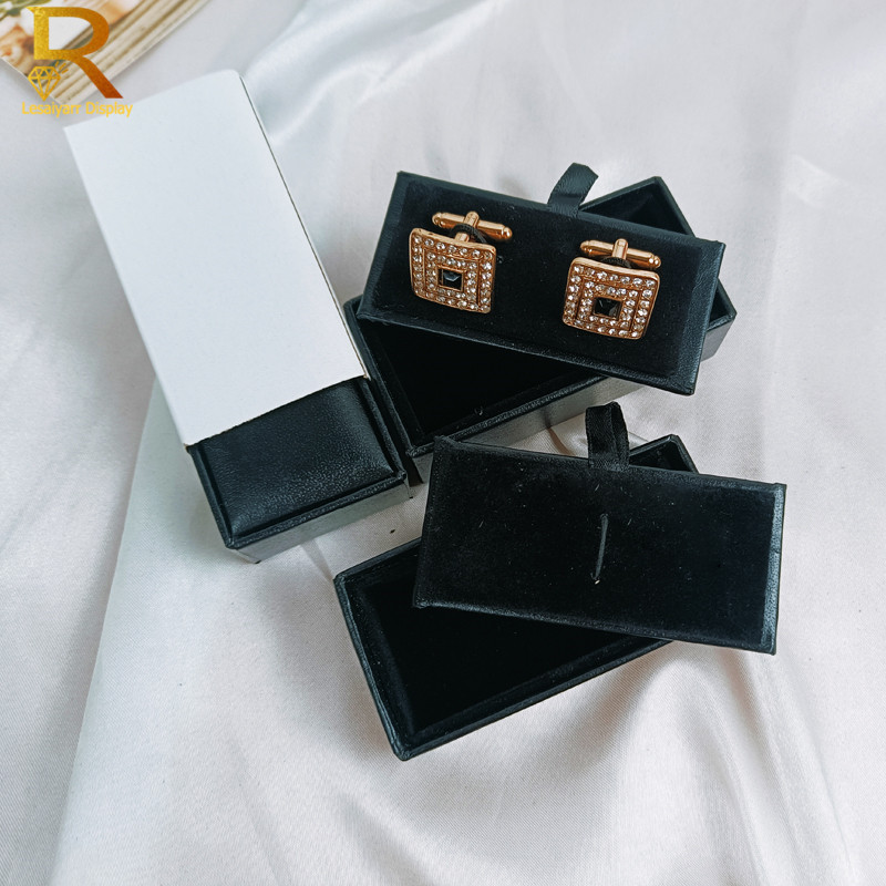 Cufflink Box Set - 1pc qualidade masculino abotoaduras pacote caixão