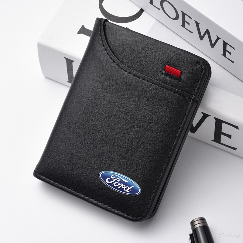 Bifold Leather Wallet - Carteira de couro para carteira de