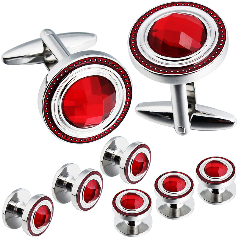 Cufflink Box Set - Hawson cristal abotoaduras e parafusos conjuntos