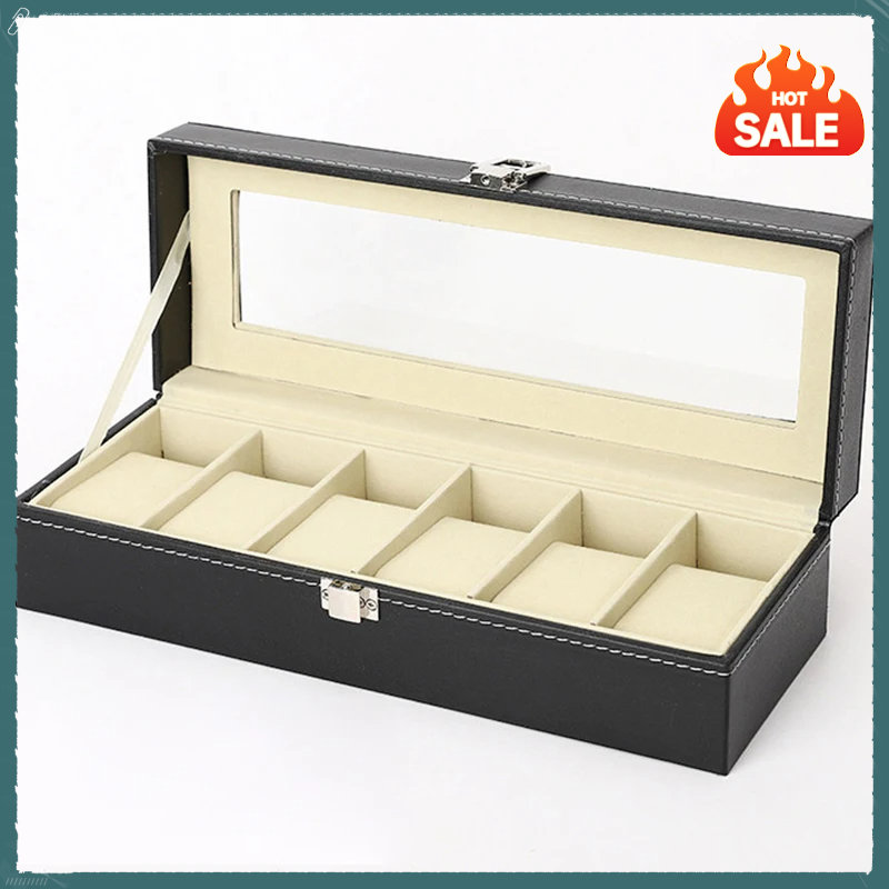 Men Accessories Organiser - Caixa Organizadora de Relógios em Couro