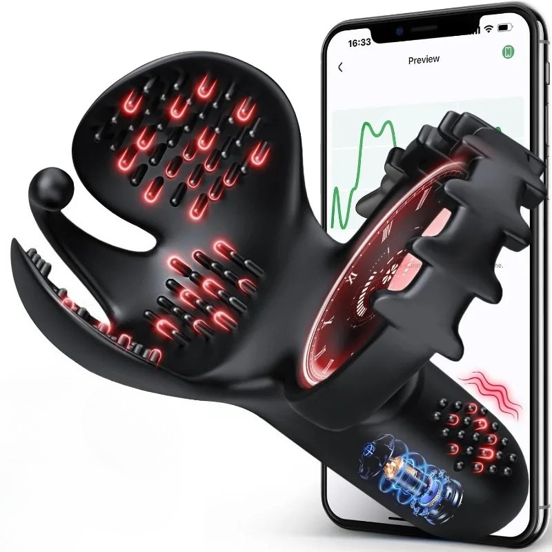 Men Accessories App - Anel peniano masculino com controle por