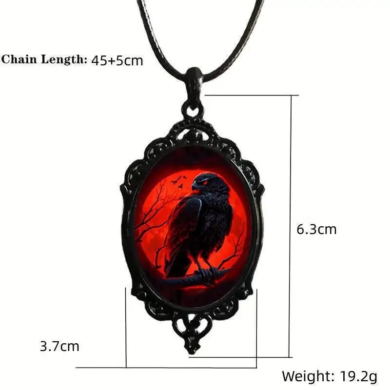 Gótico vampiro coruja cameo co - Men'S Vampire Accessories avaliação e preço