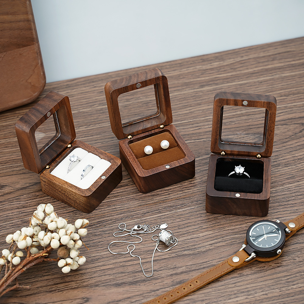Caixa de anel sólido de noguei - Cufflink Box Set avaliação e preço