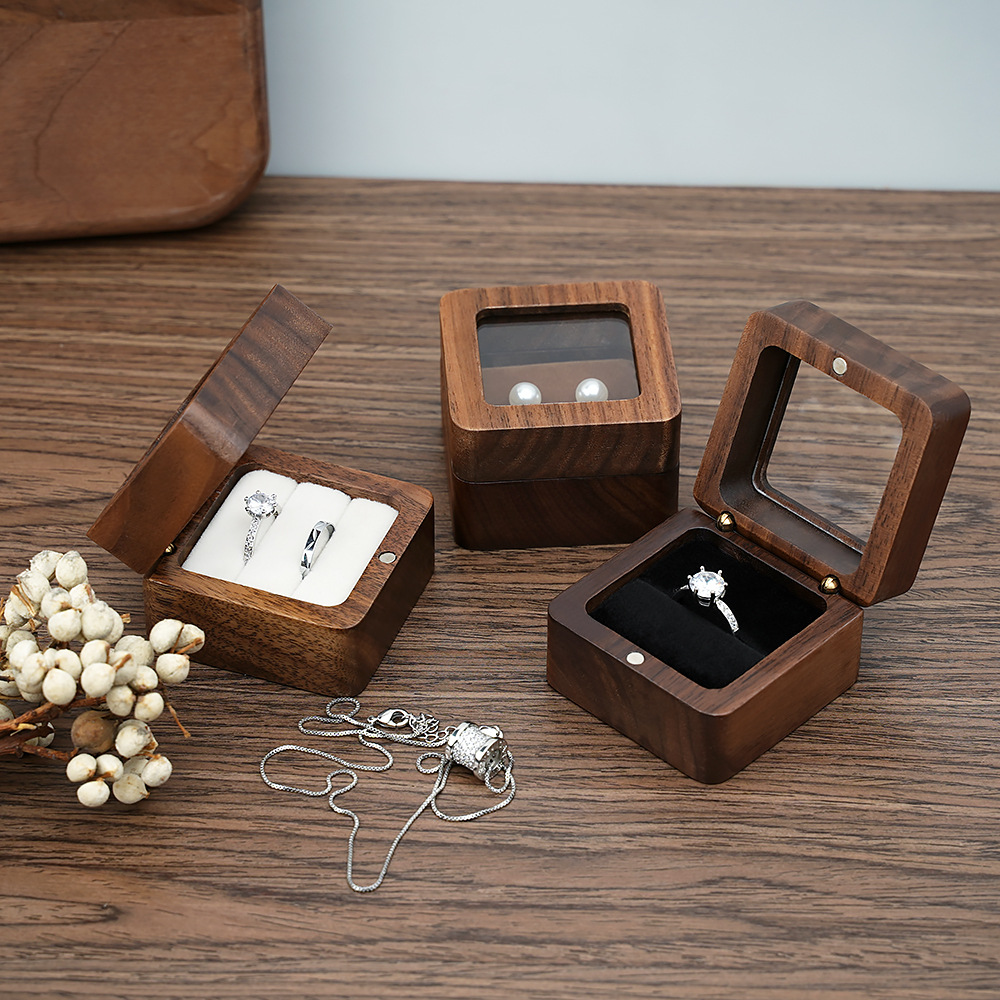 Caixa de anel sólido de noguei - Cufflink Box Set avaliação e preço