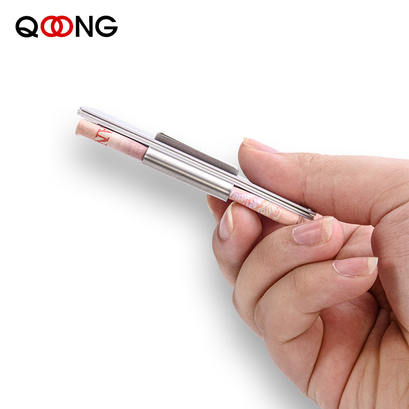 Qoong aço inoxidável fino dupl - Money Clip Slim avaliação e preço