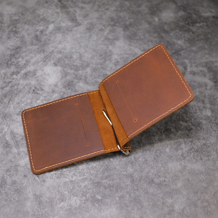 Carteira de couro genuíno arte - Money Clip Slim avaliação e preço
