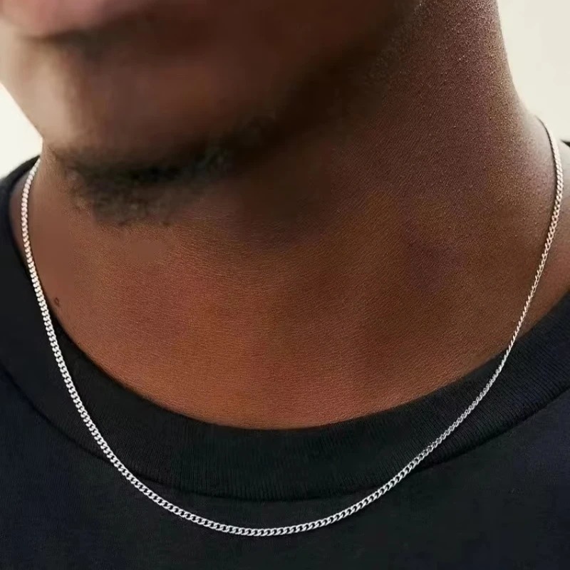 2mm masculino cubana corrente  - Men'S Accessories Trending avaliação e preço