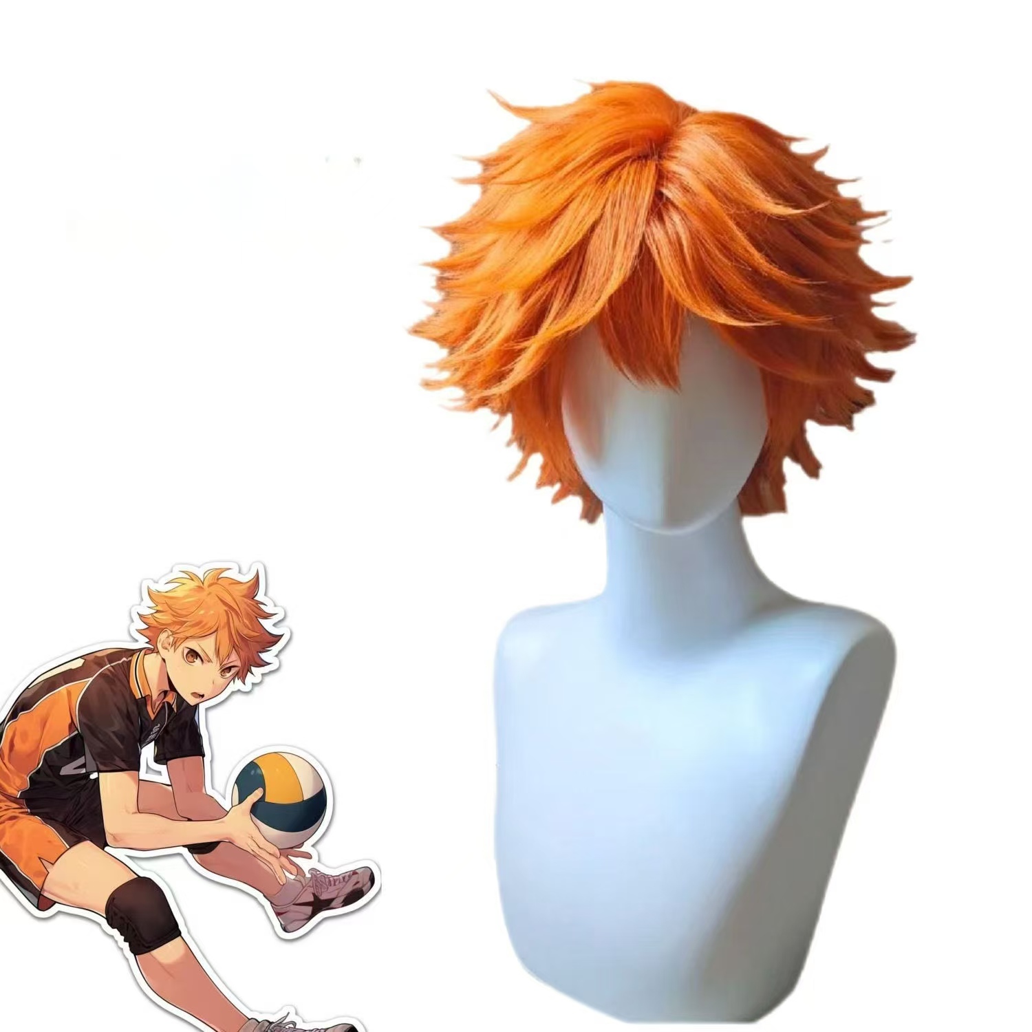 Peruca de Cosplay Hinata Shoyo - Men'S Volleyball Accessories avaliação e preço