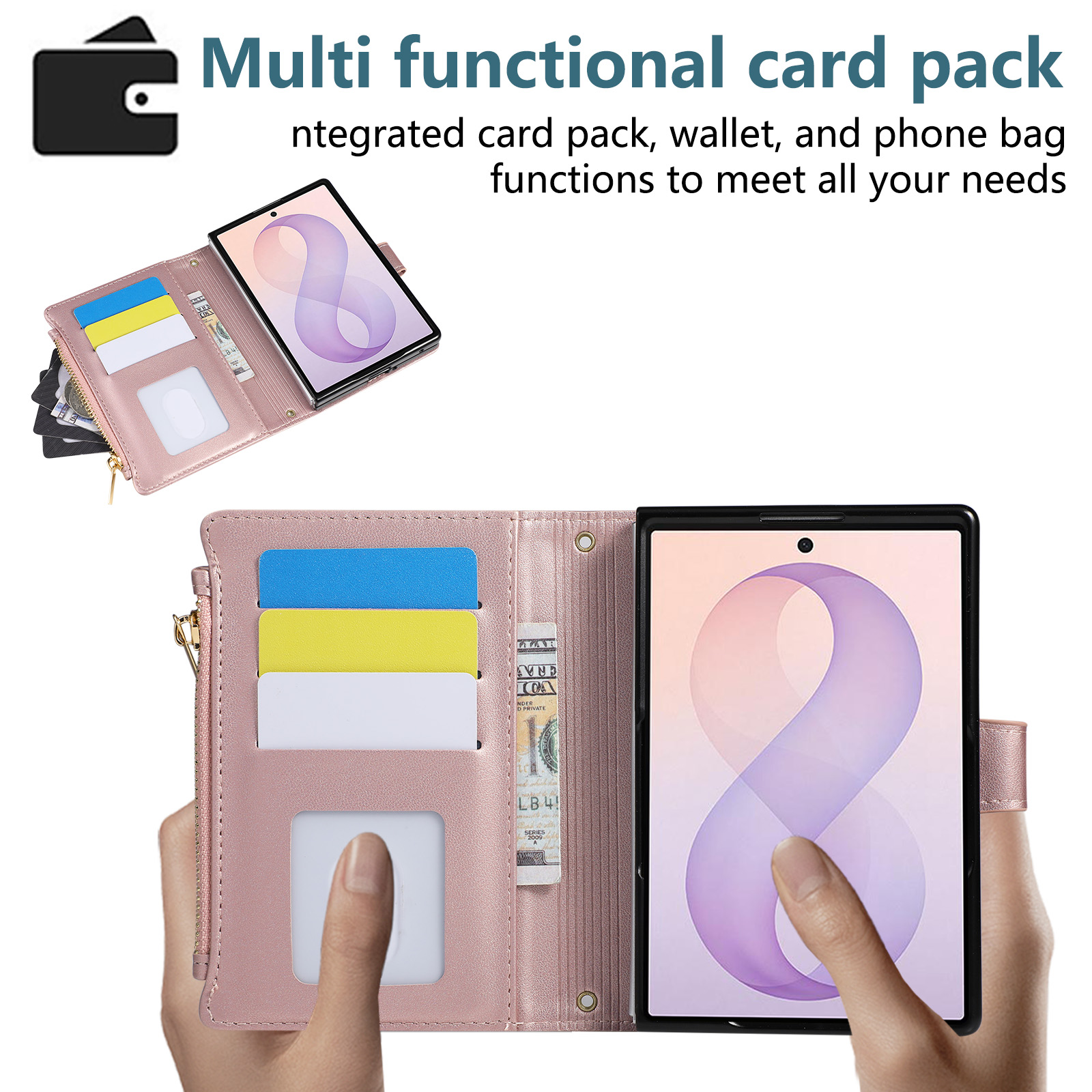 Capa de Couro Flip com Zíper e - Bifold Leather Wallet avaliação e preço