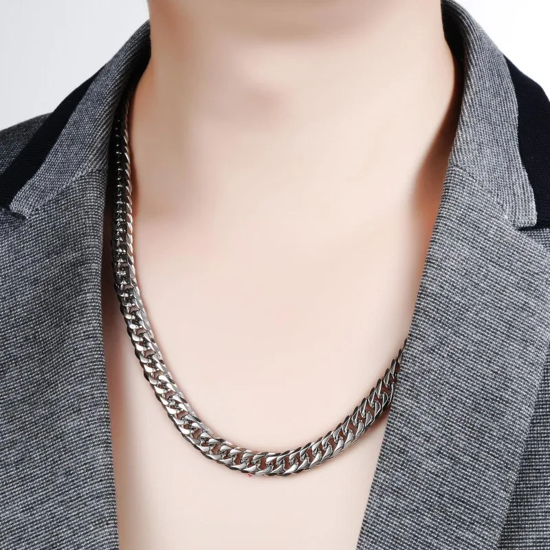 Colar de Corrente Cubana em Pr - Men'S Accessories Trending avaliação e preço