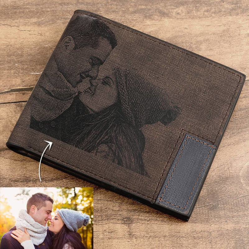 Carteira de couro pu com image - Bifold Leather Wallet avaliação e preço