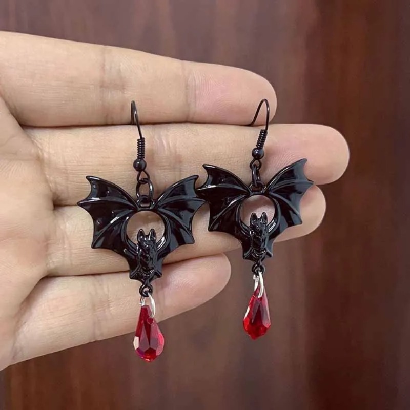 1 Par de Brincos Góticos de Mo - Men'S Vampire Accessories avaliação e preço