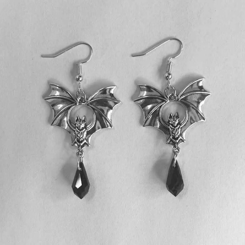 1 Par de Brincos Góticos de Mo - Men'S Vampire Accessories avaliação e preço