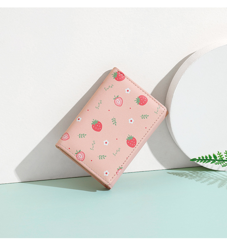 Carteira feminina fofa de três - Bifold Leather Wallet avaliação e preço