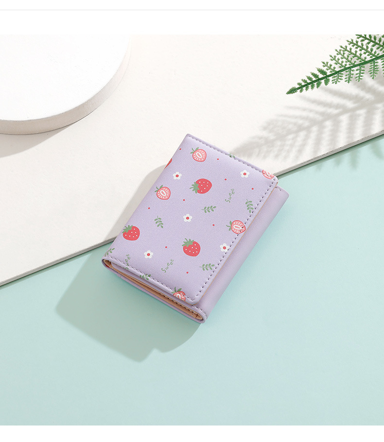 Carteira feminina fofa de três - Bifold Leather Wallet avaliação e preço