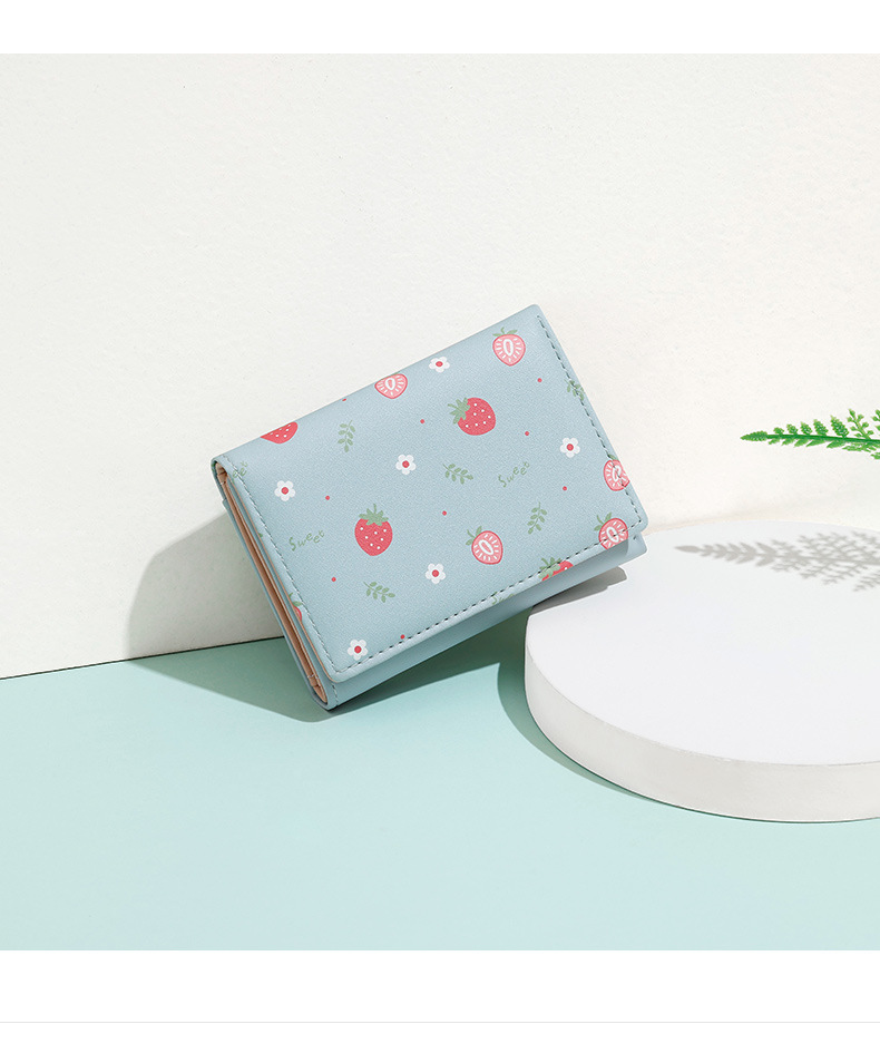 Carteira feminina fofa de três - Bifold Leather Wallet avaliação e preço